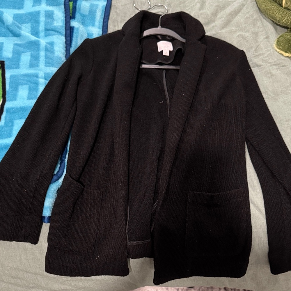 LC Lauren Conrad Knit Classic Black Blazer